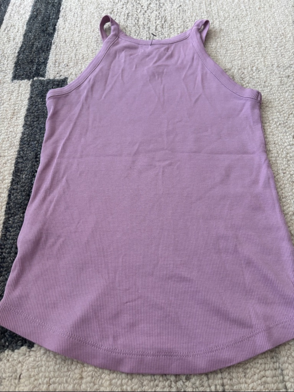 Madewell Ribbed High Neck Tank Top Lavender - Picture 8 of 10